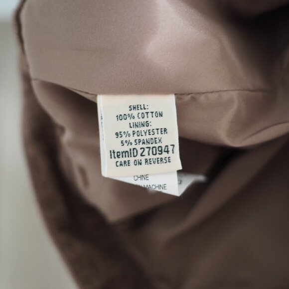 Dark Academia LL Bean Vintage Brown Women's Skirt Sz 4 Petite 100% Cotton - Picture 6 of 10